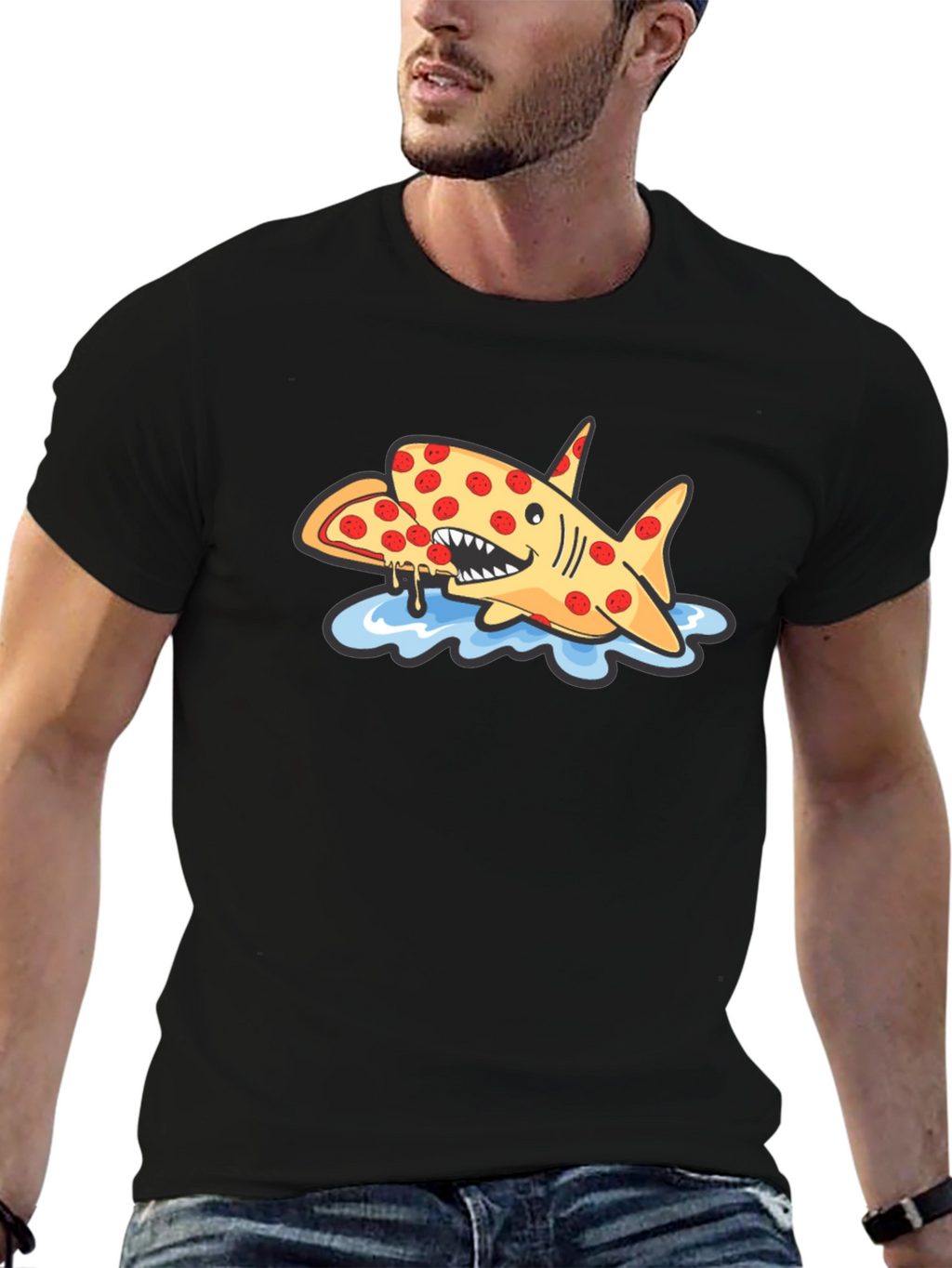 Pizza Shark Graphic Tee - Unique & Fun