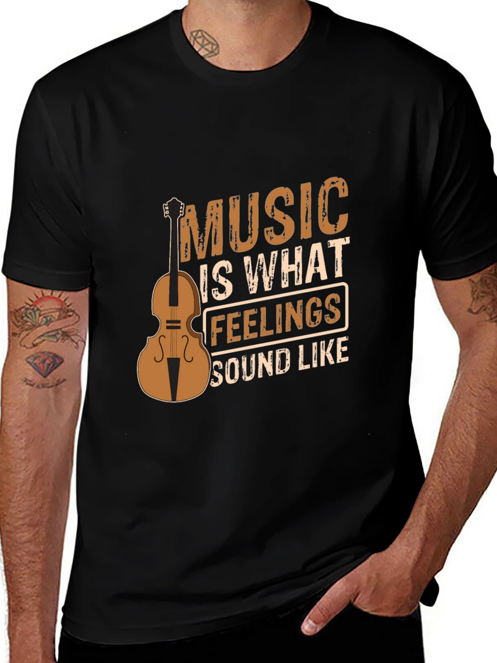 Music is What Feelings Sound Like Graphic Tee