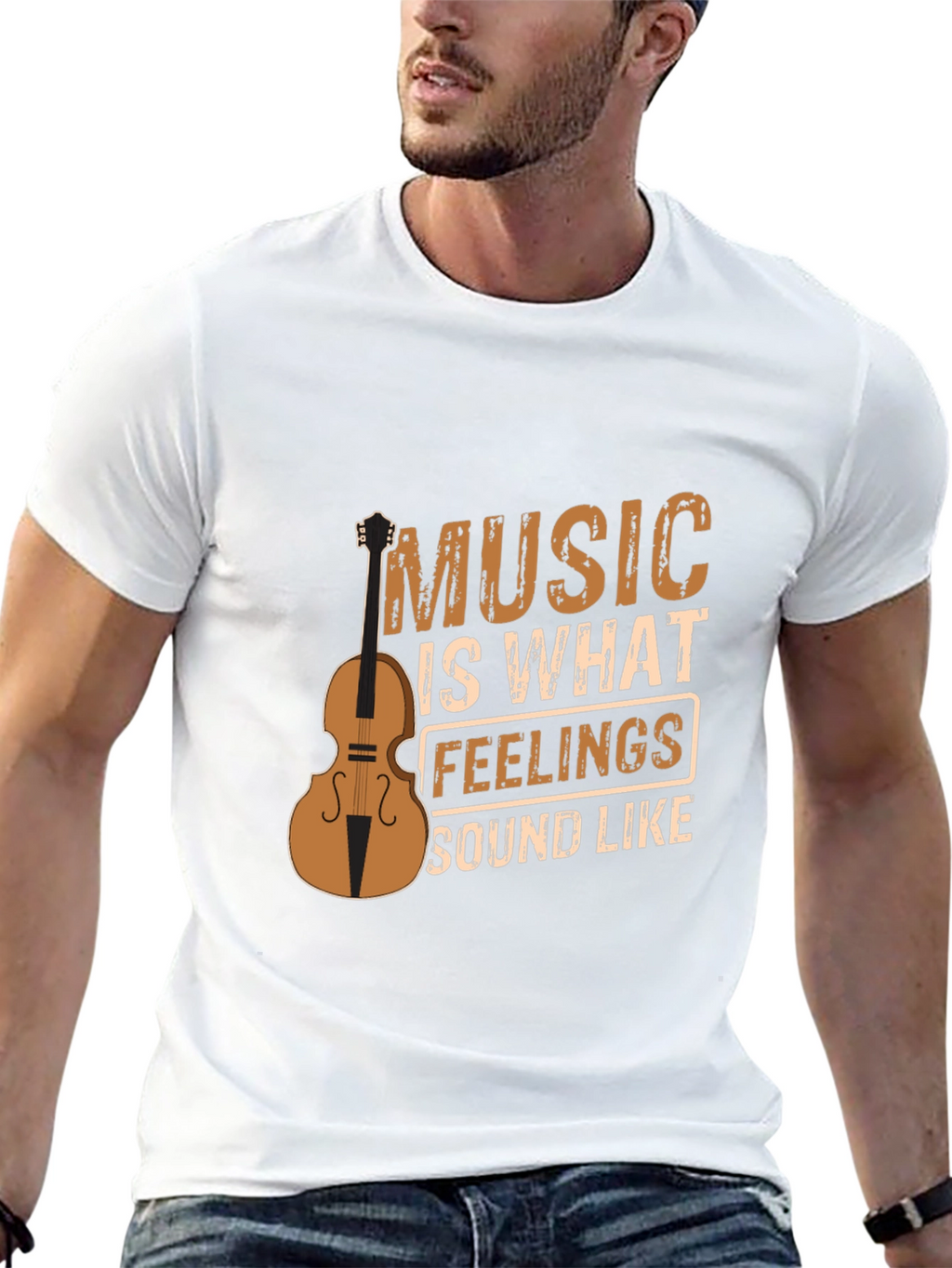 Music is What Feelings Sound Like Graphic Tee