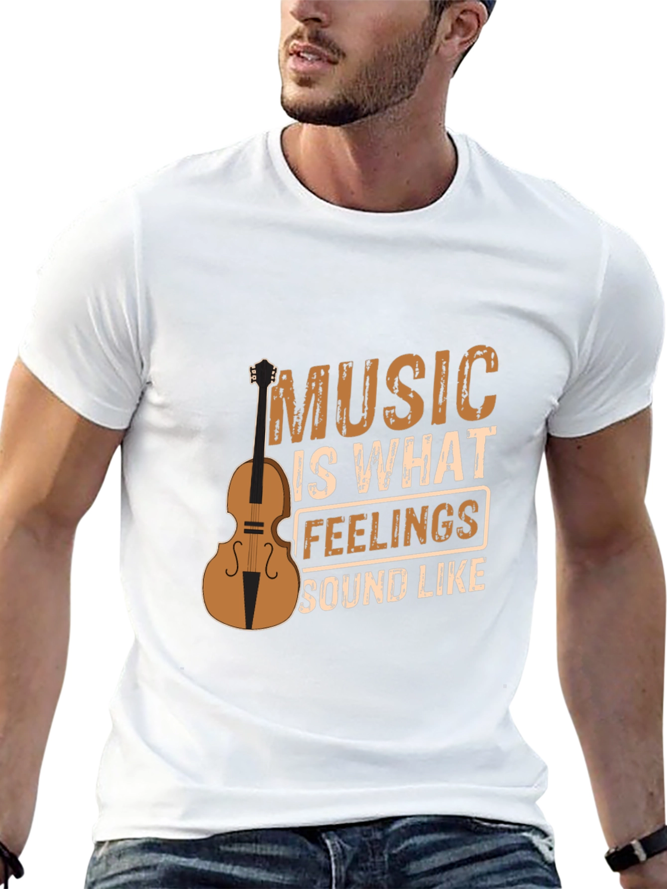 Music is What Feelings Sound Like Graphic Tee