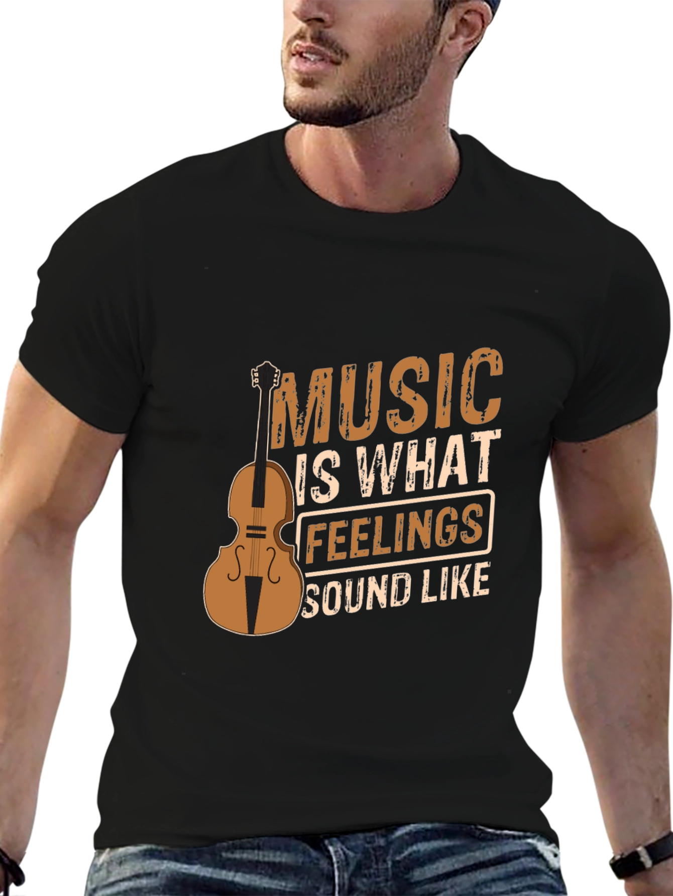 Music is What Feelings Sound Like Graphic Tee
