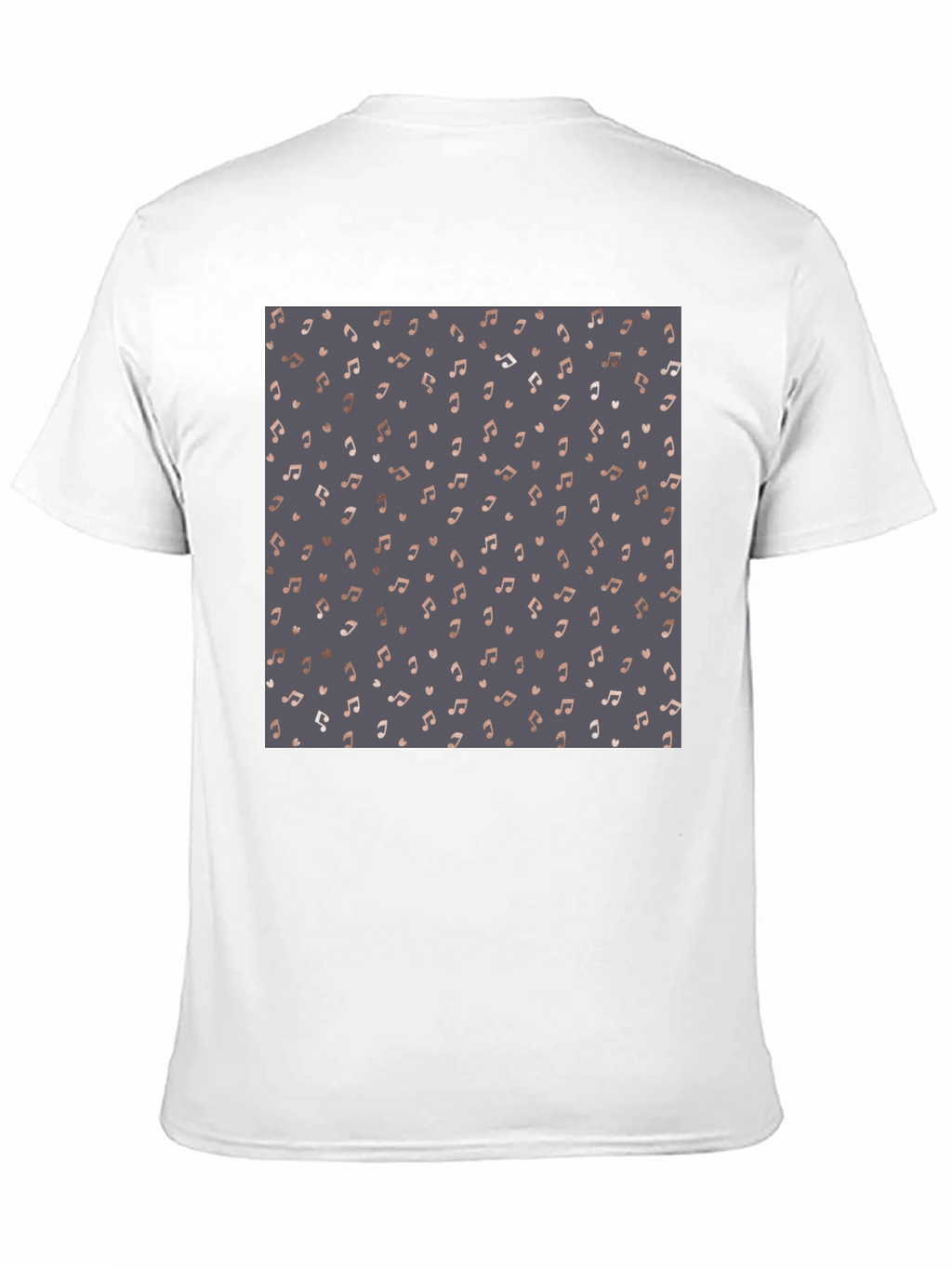 Stylish Music Note Print Black T-Shirt