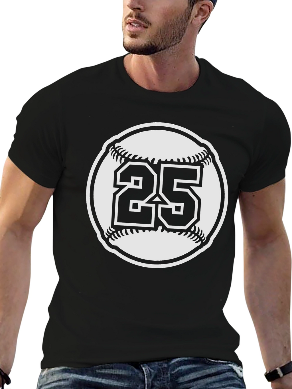 Baseball Number 25 Graphic Tee