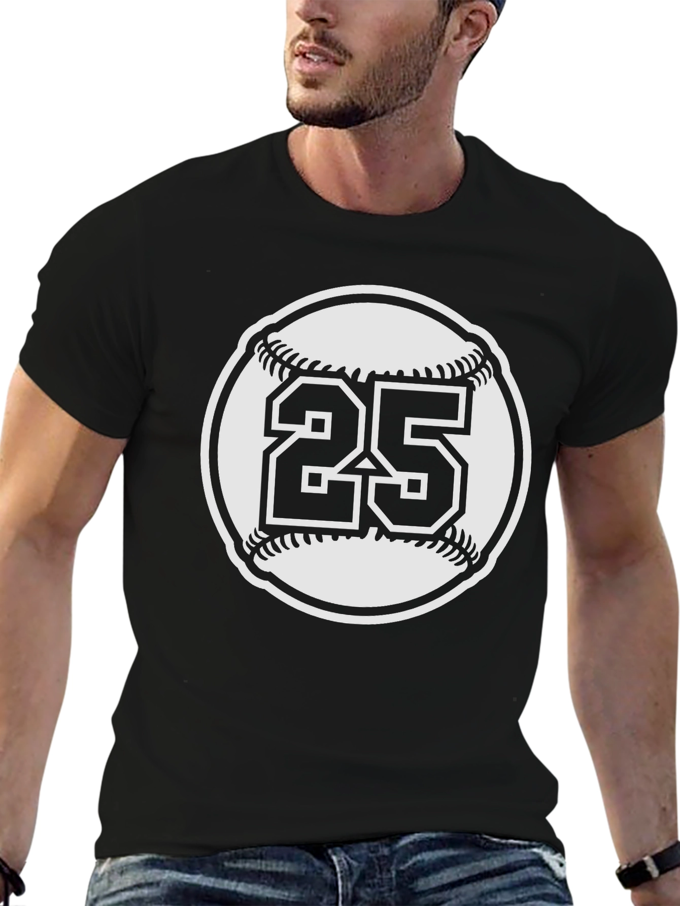Baseball Number 25 Graphic Tee