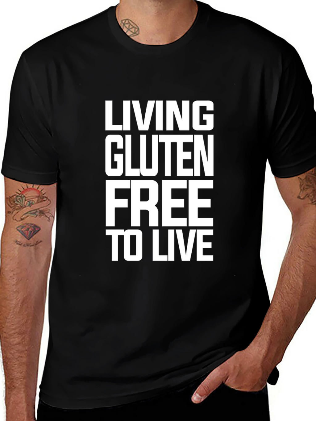 Gluten-Free Lifestyle Black T-Shirt