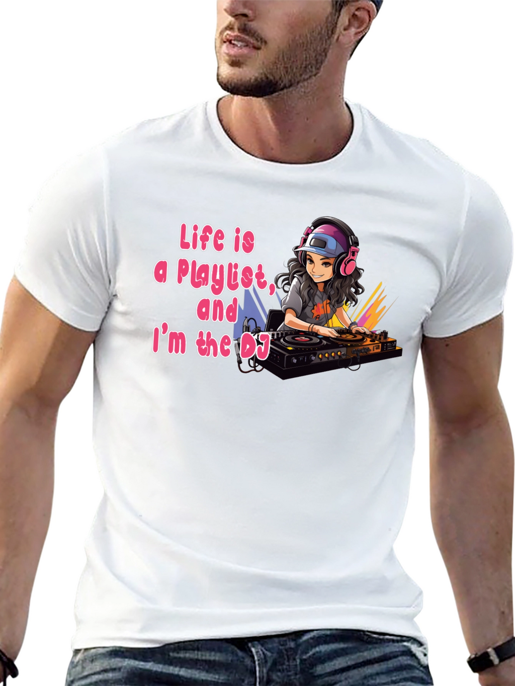 Life Is A Playlist DJ Graphic Tee
