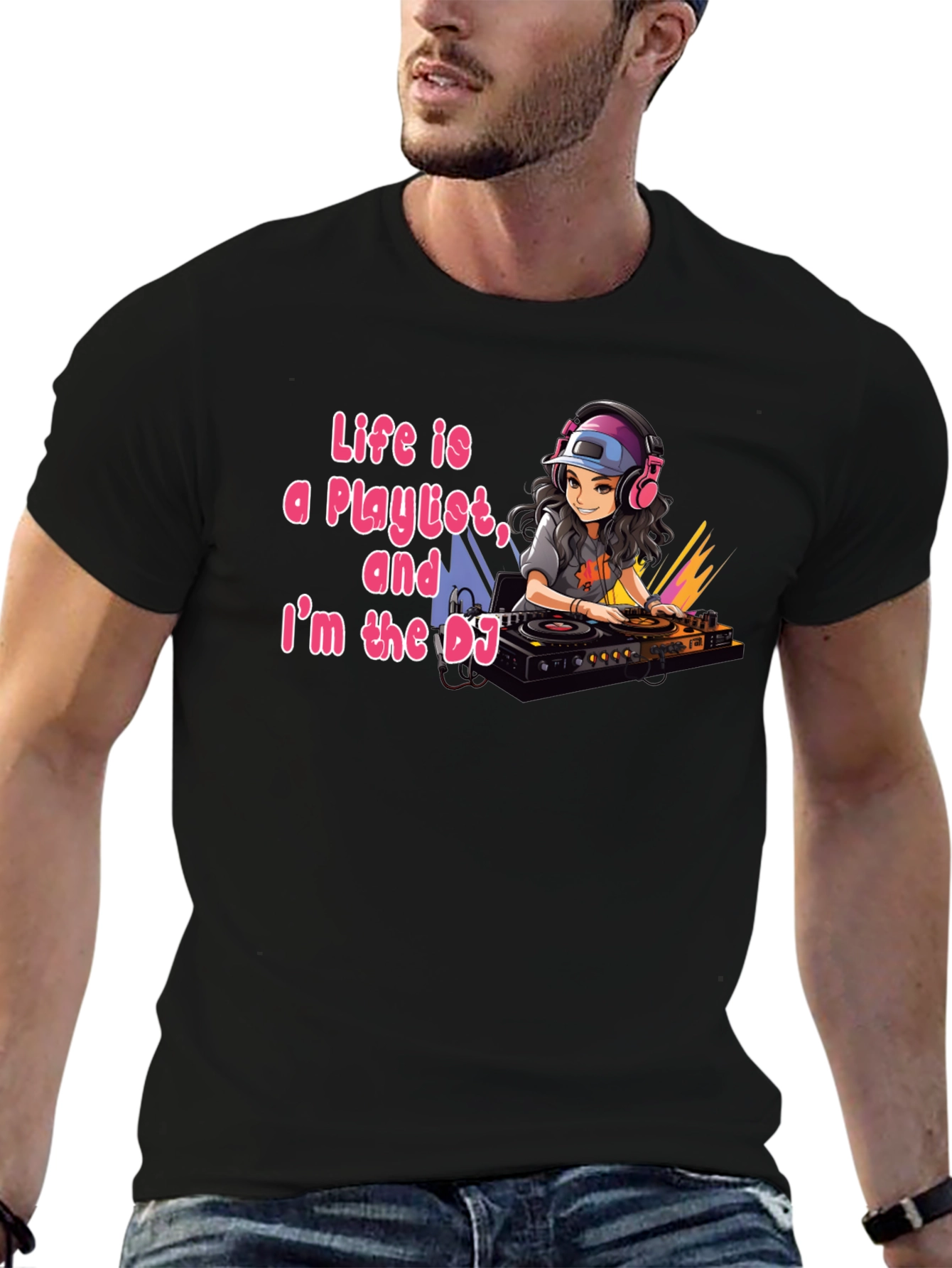Life Is A Playlist DJ Graphic Tee