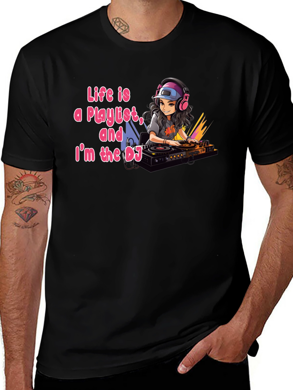 Life Is A Playlist DJ Graphic Tee