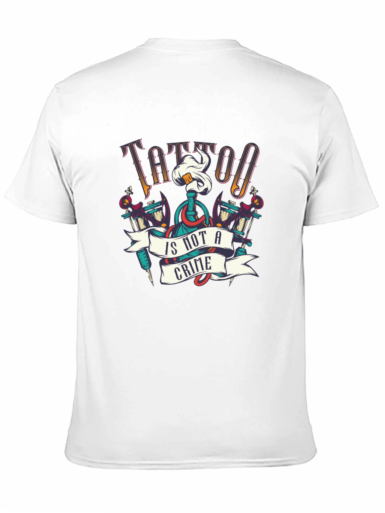 Tattoo Is Not A Crime Graphic Tee - Black