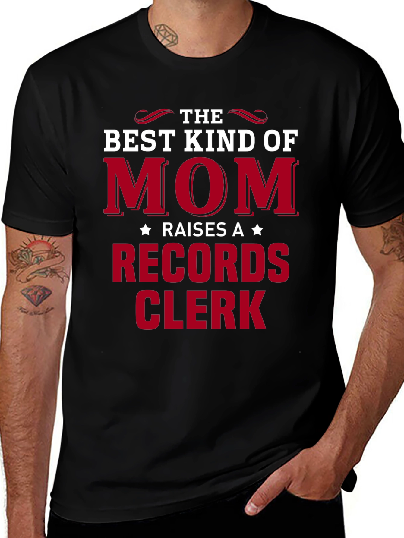 Best Kind of Mom Raises Records Clerk T-Shirt