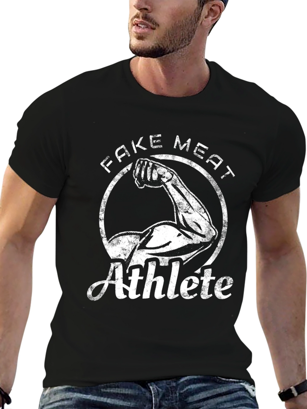 Fake Meat Athlete Black Graphic T-Shirt