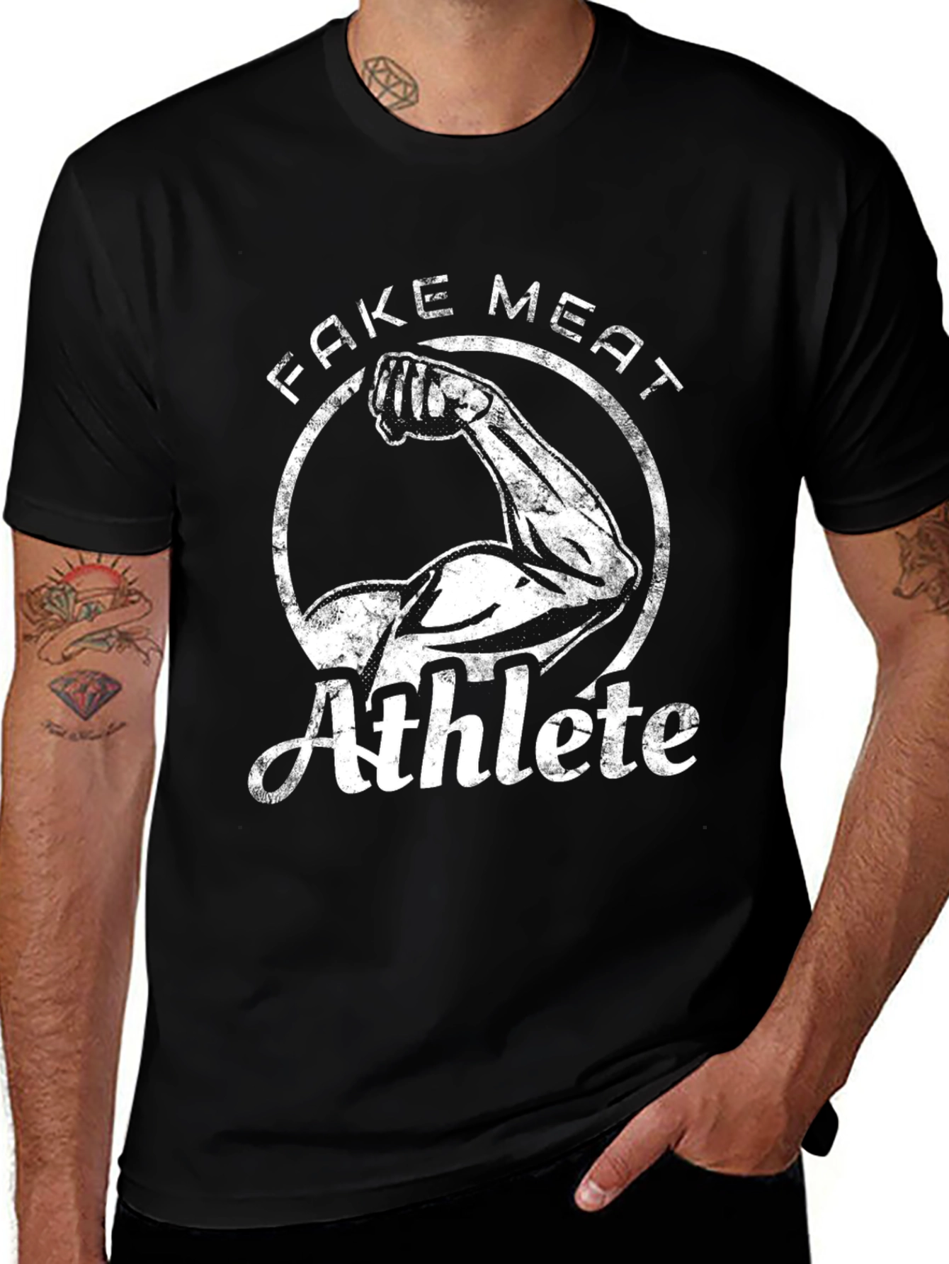 Fake Meat Athlete Black Graphic T-Shirt