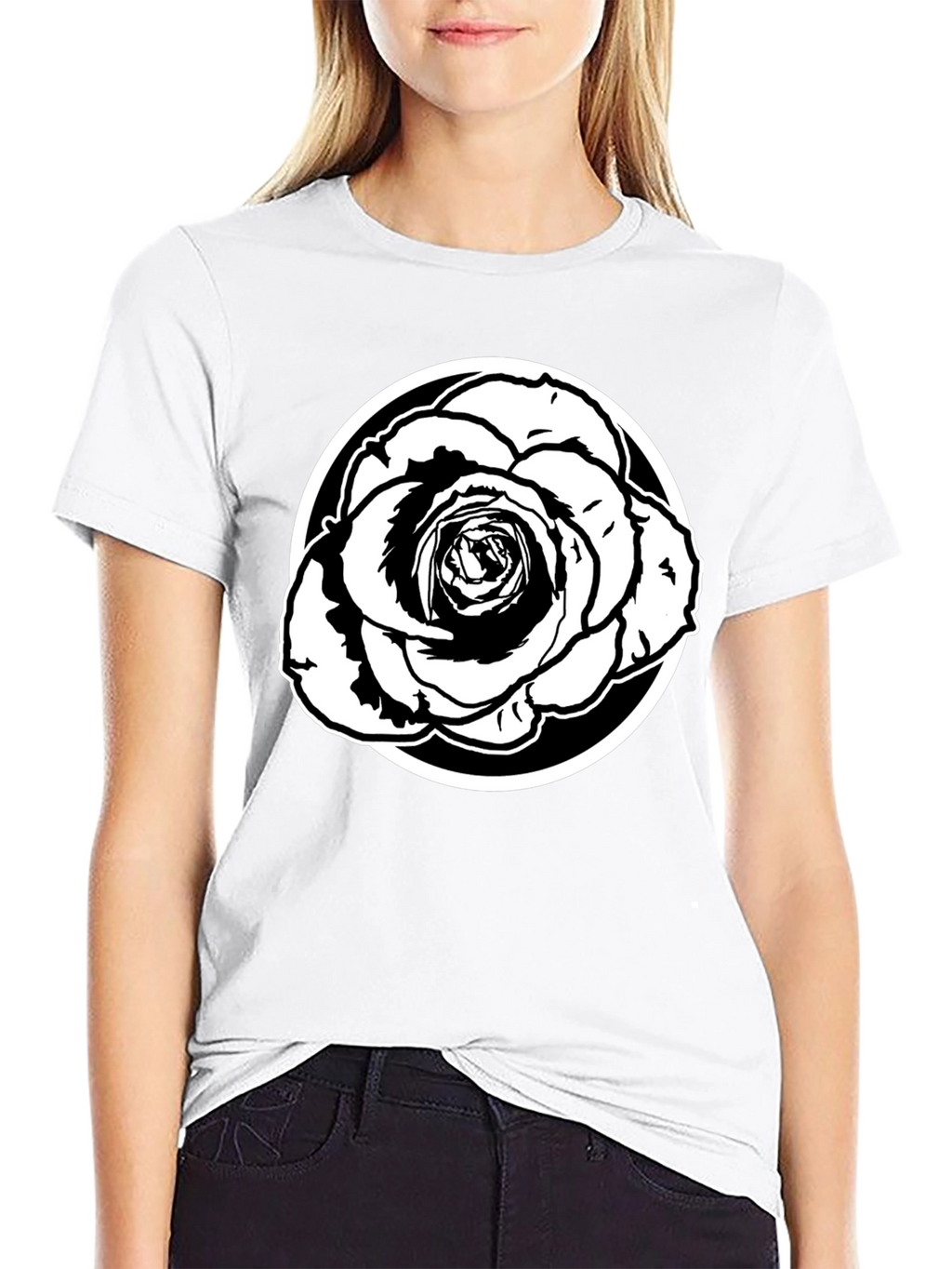 Black Rose Graphic Tee - Stylish Mens Casual Shirt