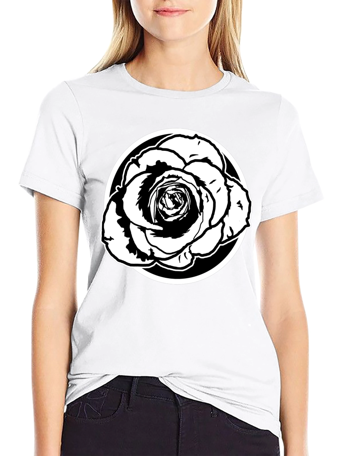 Black Rose Graphic Tee - Stylish Mens Casual Shirt