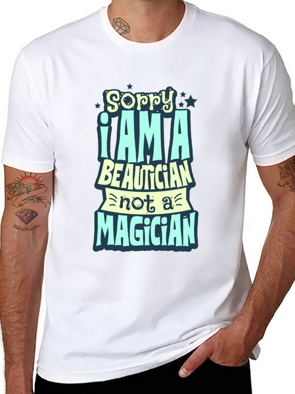 Sorry I Am A Beautician Funny Black T-Shirt