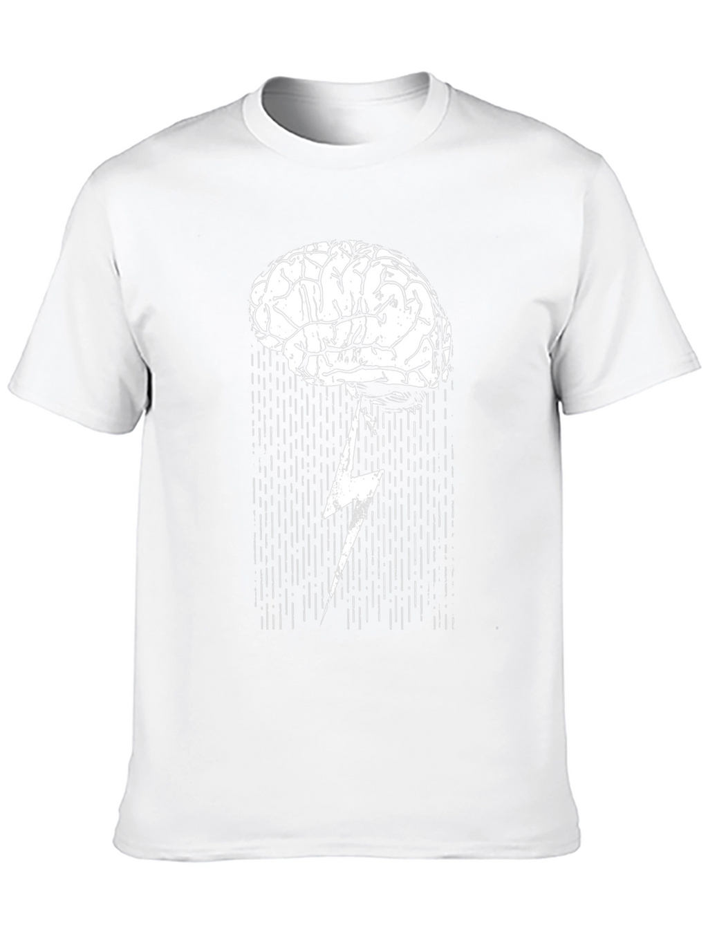 Brainstorm T-Shirt: Lightning Bolt Brain Design