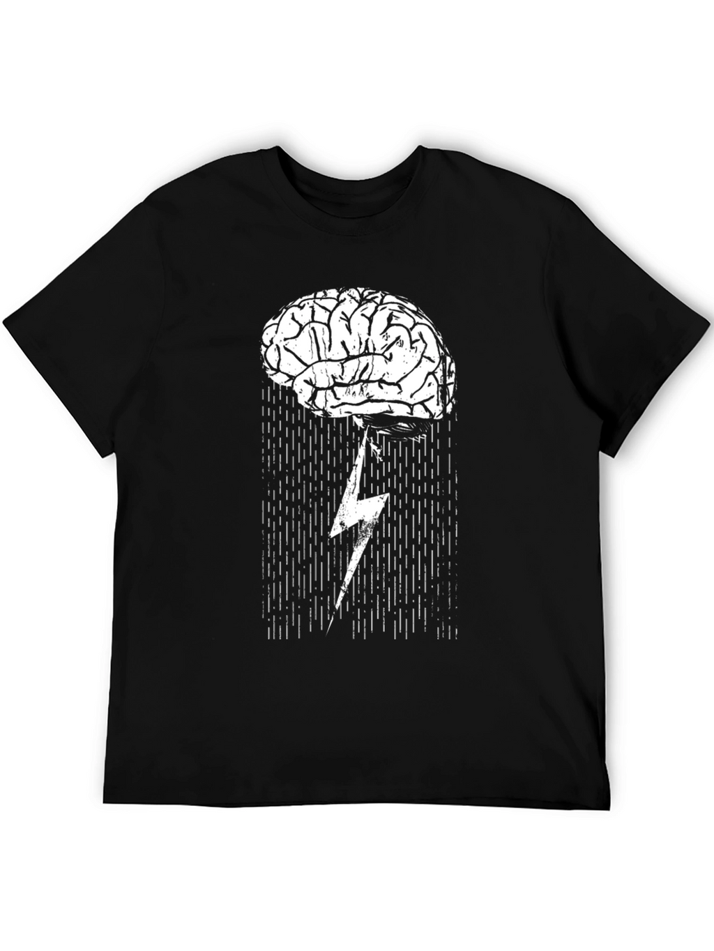 Brainstorm T-Shirt: Lightning Bolt Brain Design
