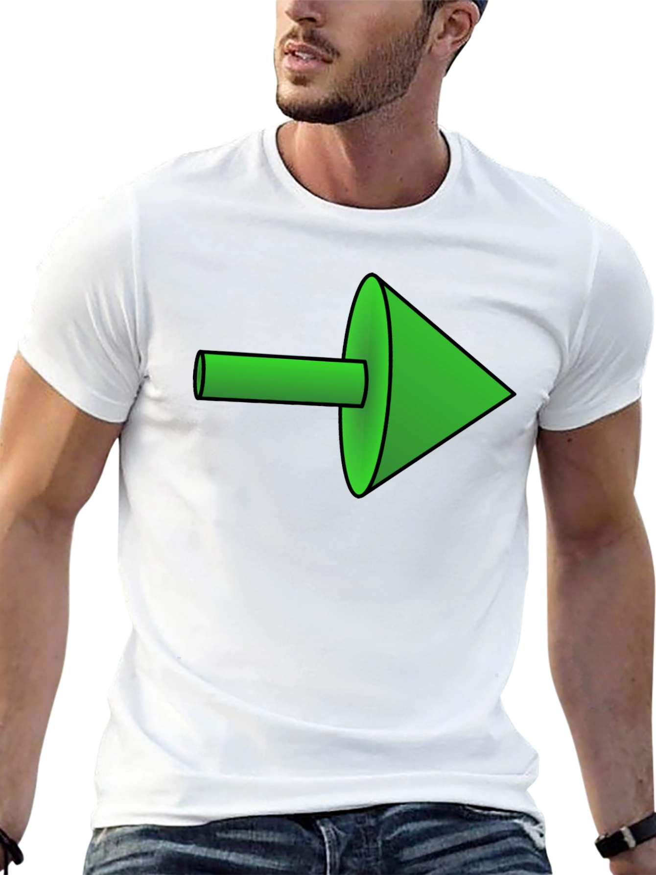 Green Arrow Graphic Black Tee