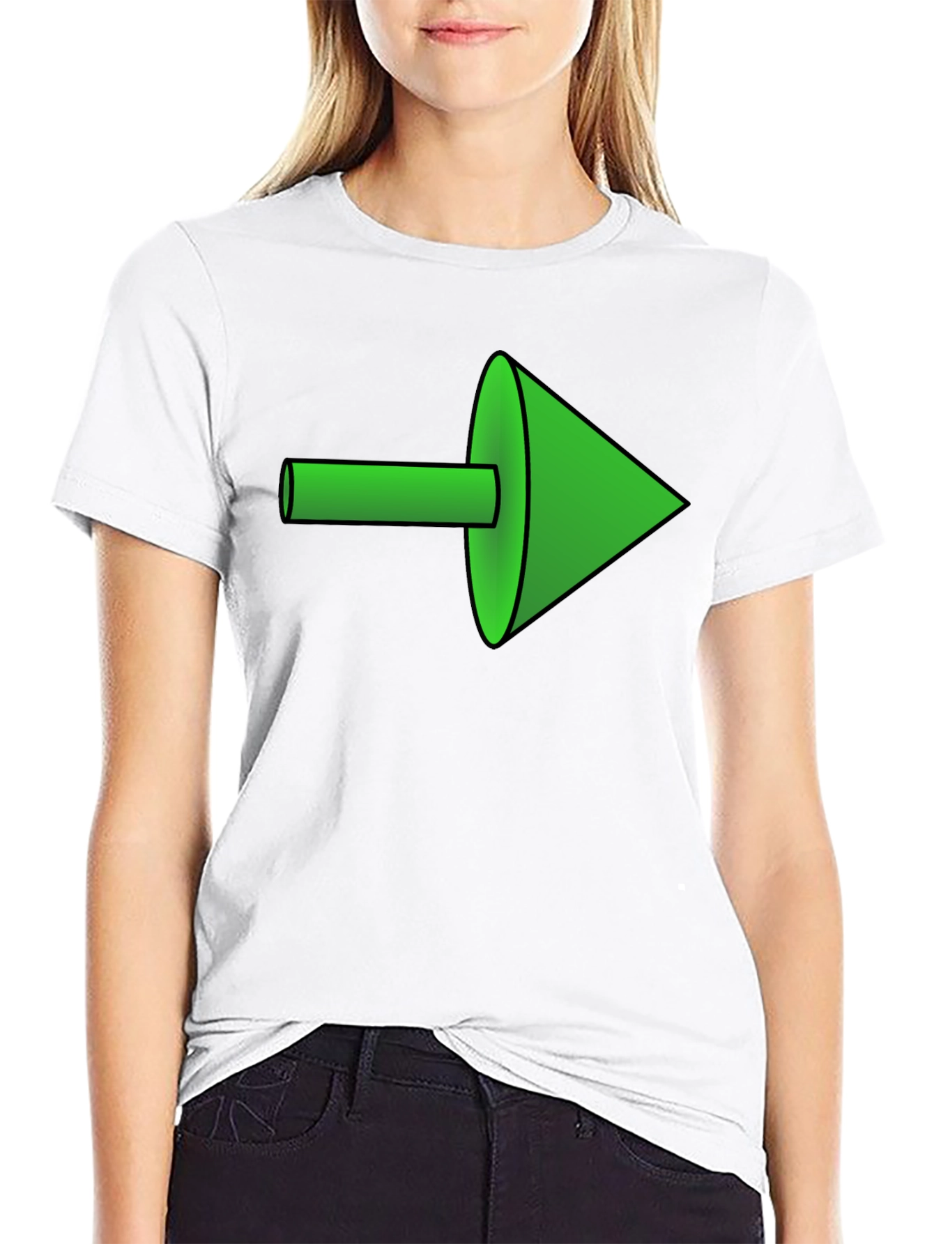 Green Arrow Graphic Black Tee