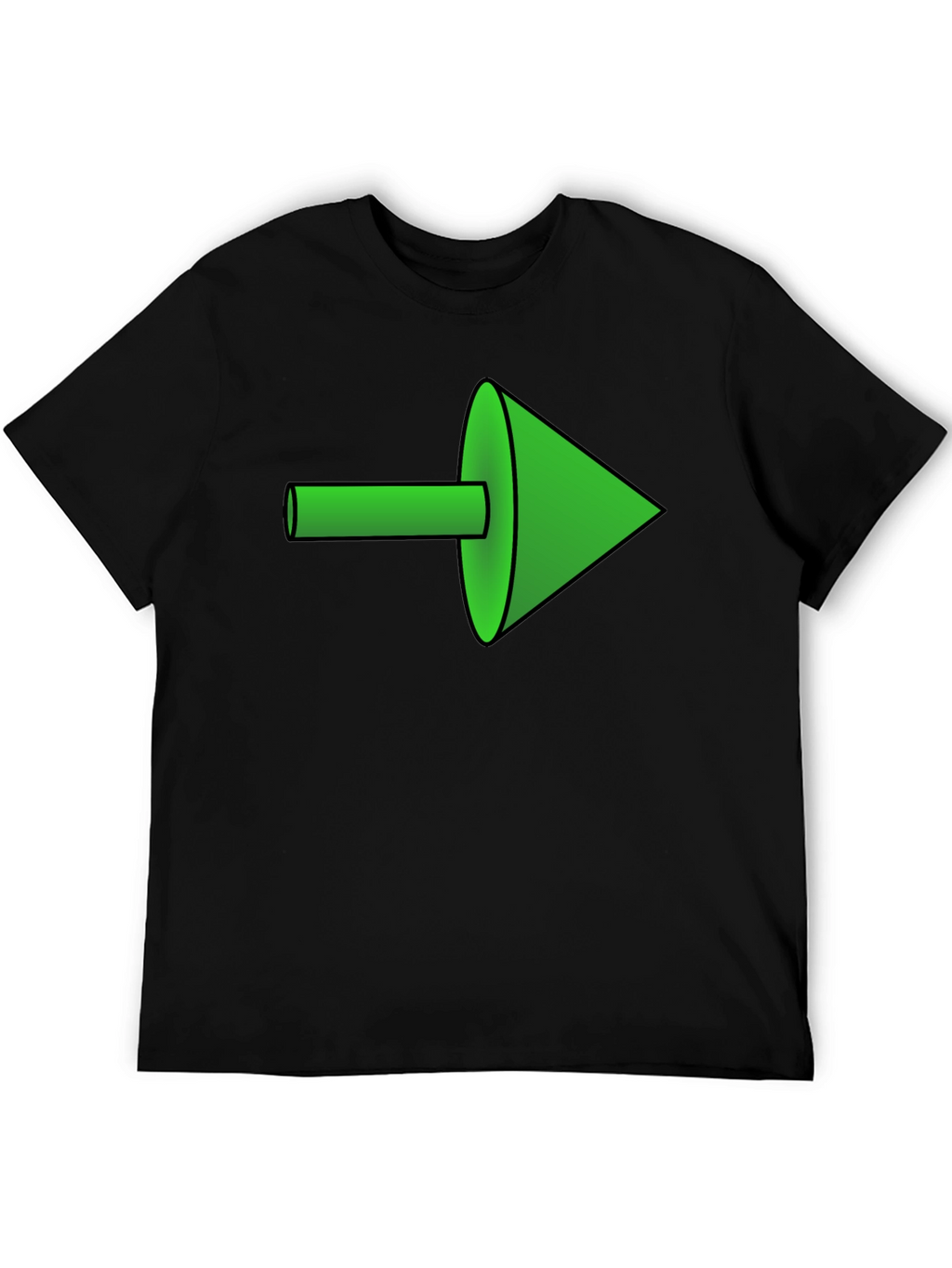 Green Arrow Graphic Black Tee