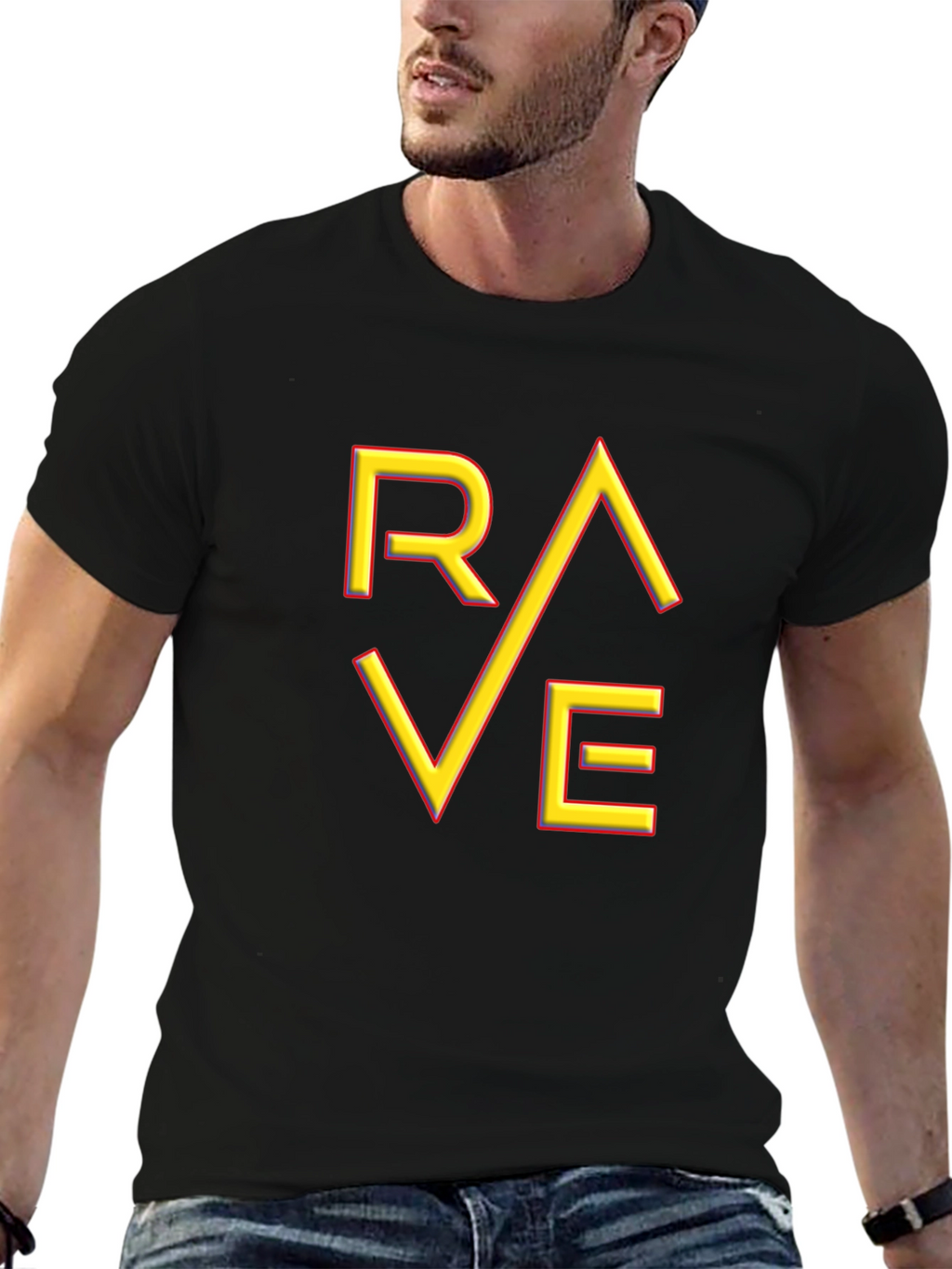 Rave Graphic T-Shirt - Trendy Party Wear