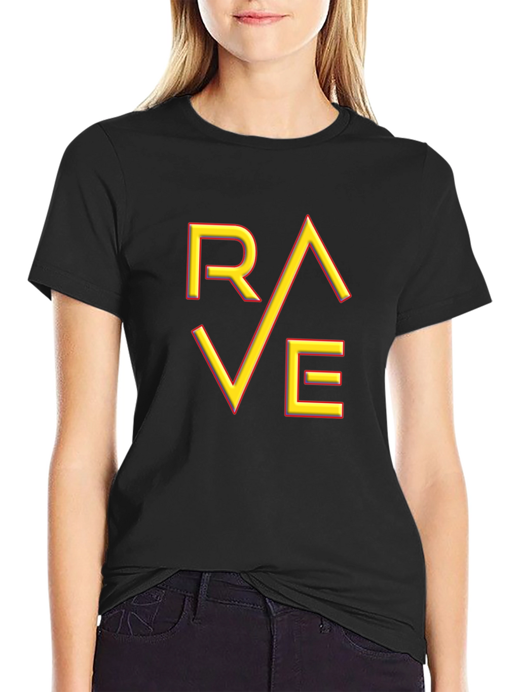 Rave Graphic T-Shirt - Trendy Party Wear