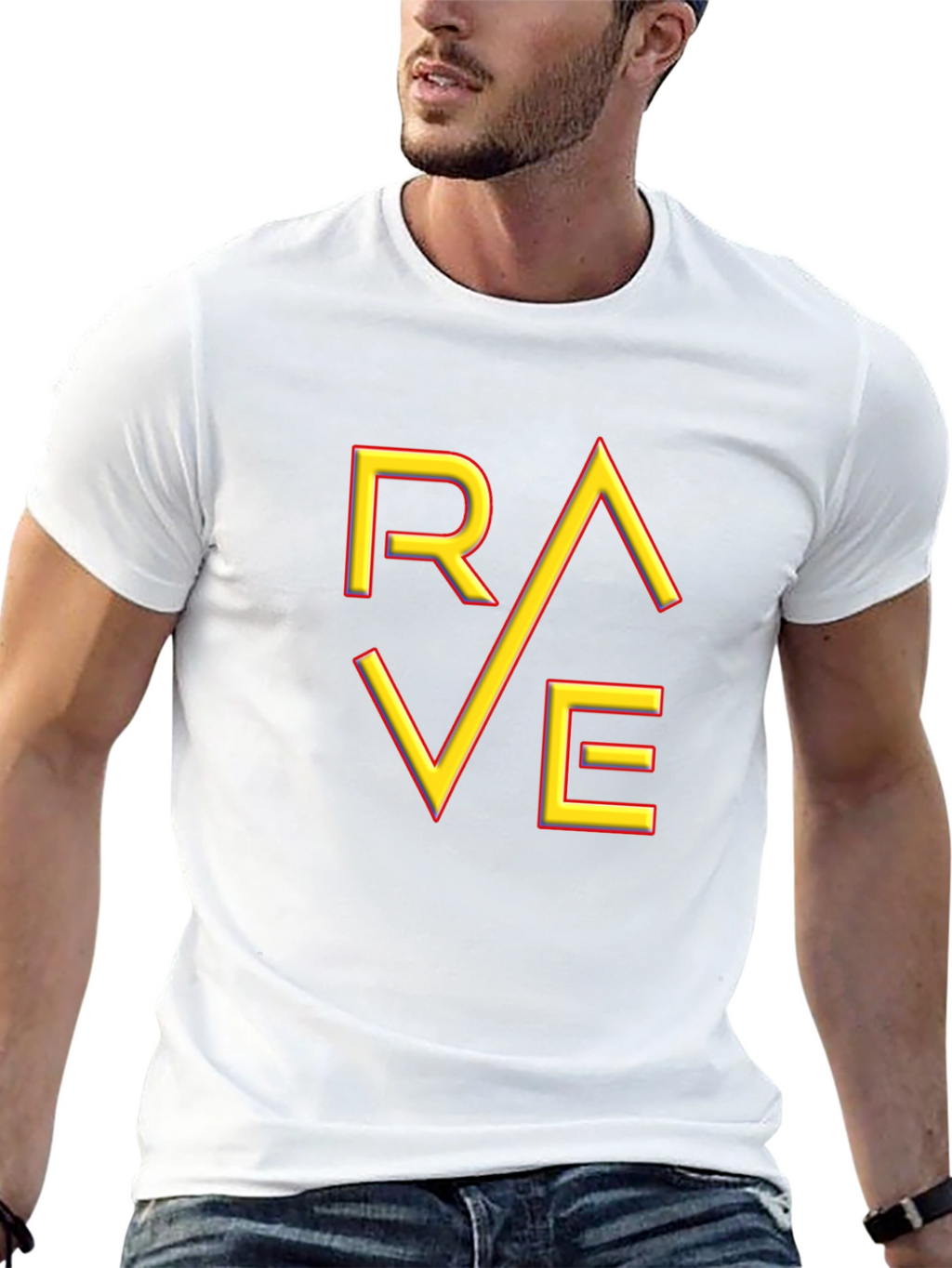 Rave Graphic T-Shirt - Trendy Party Wear