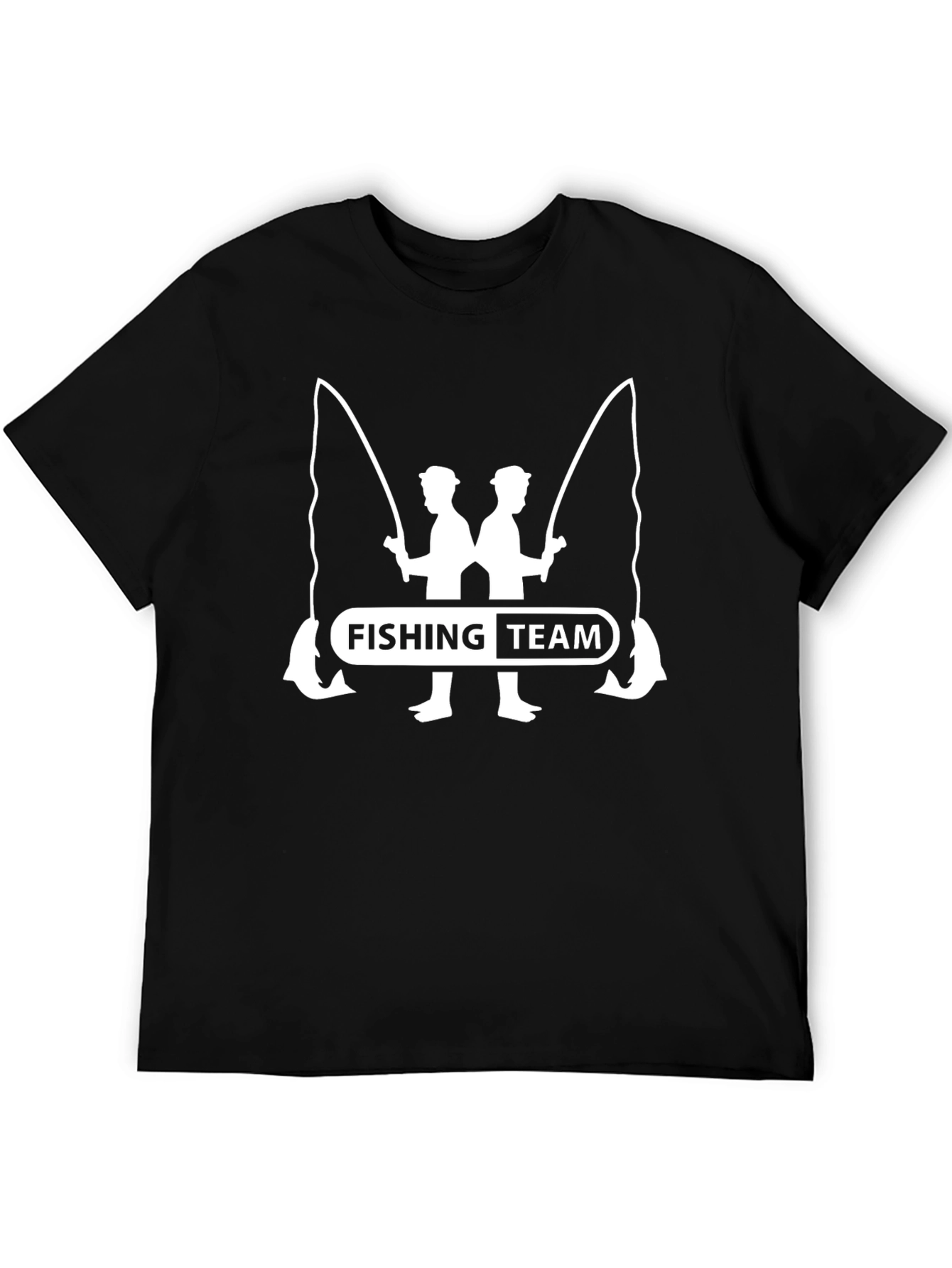 Fishing Team Graphic T-Shirt Black