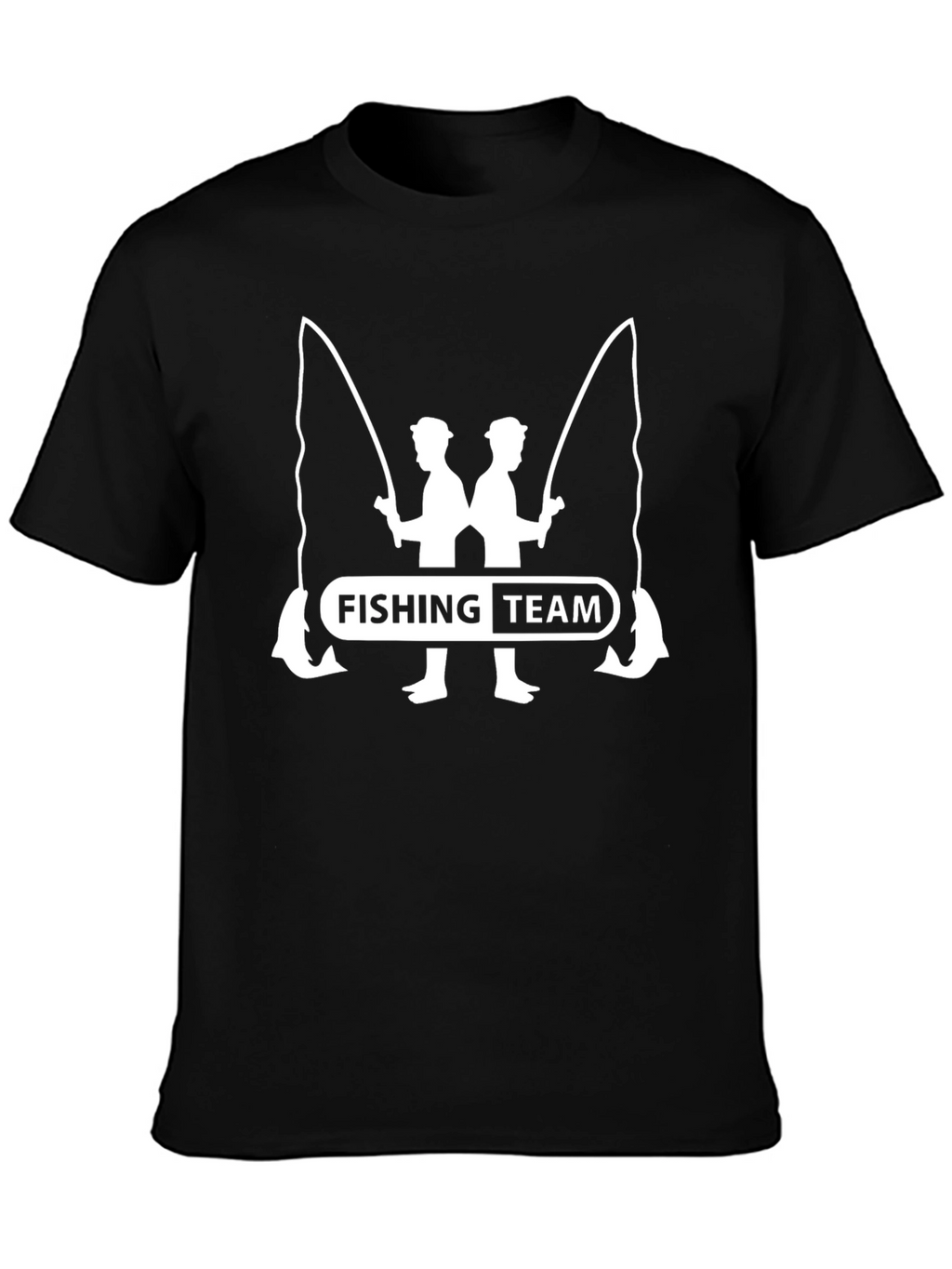 Fishing Team Graphic T-Shirt Black