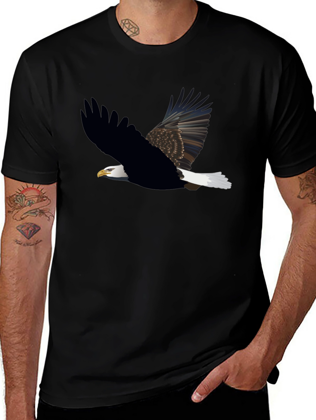 Eagle Graphic T-Shirt - Mens Black Tee