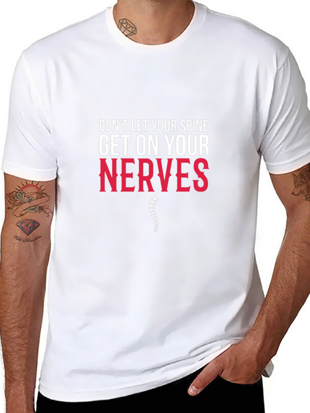 Spine On Nerves Graphic Tee