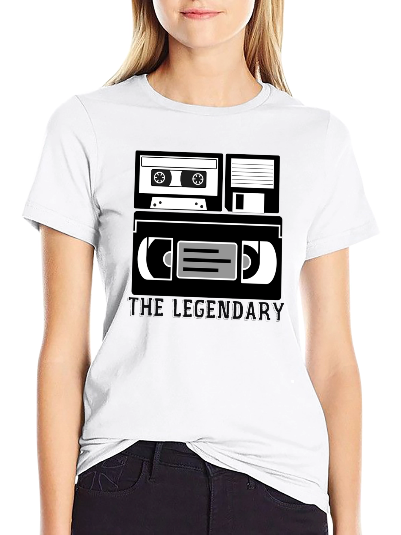 Retro Media T-Shirt - Cassette Floppy Disk VHS