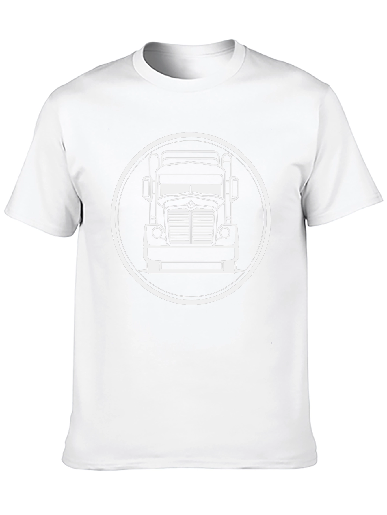 Truck Graphic T-Shirt - Black Crew Neck Tee