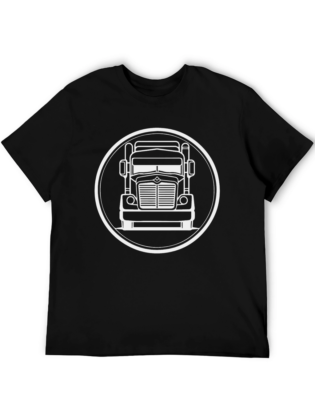 Truck Graphic T-Shirt - Black Crew Neck Tee