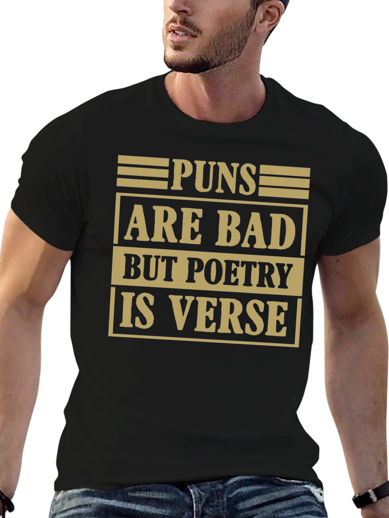 Pun Poetry Graphic Tee - Humorous Literary Shirt