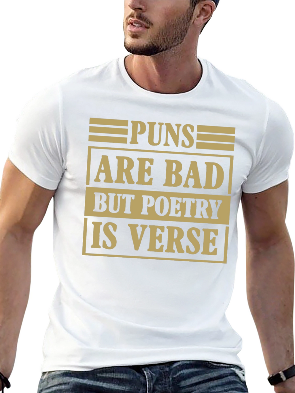 Pun Poetry Graphic Tee - Humorous Literary Shirt