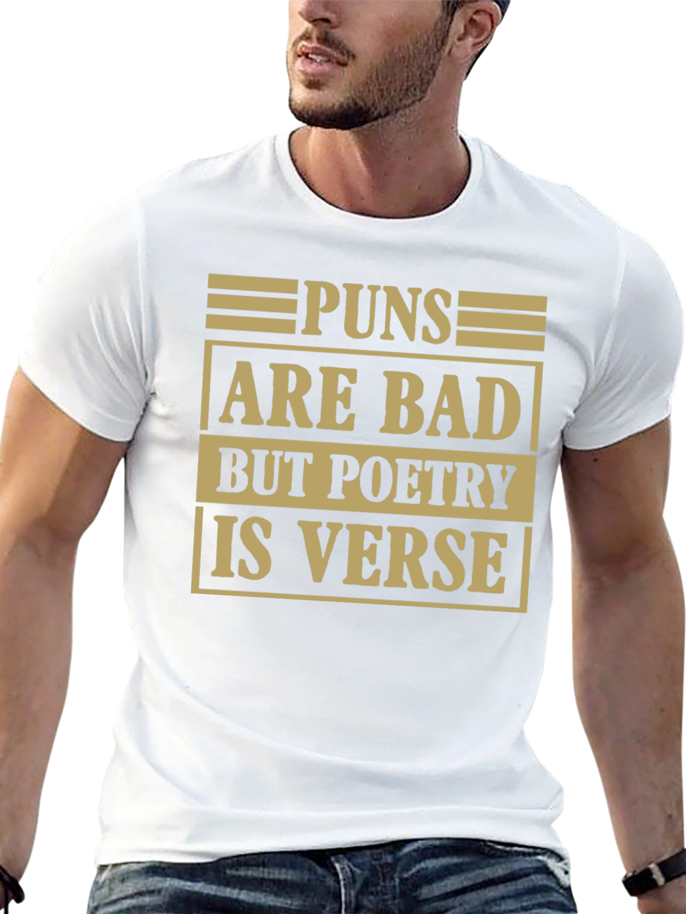Pun Poetry Graphic Tee - Humorous Literary Shirt