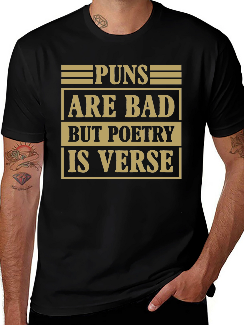 Pun Poetry Graphic Tee - Humorous Literary Shirt