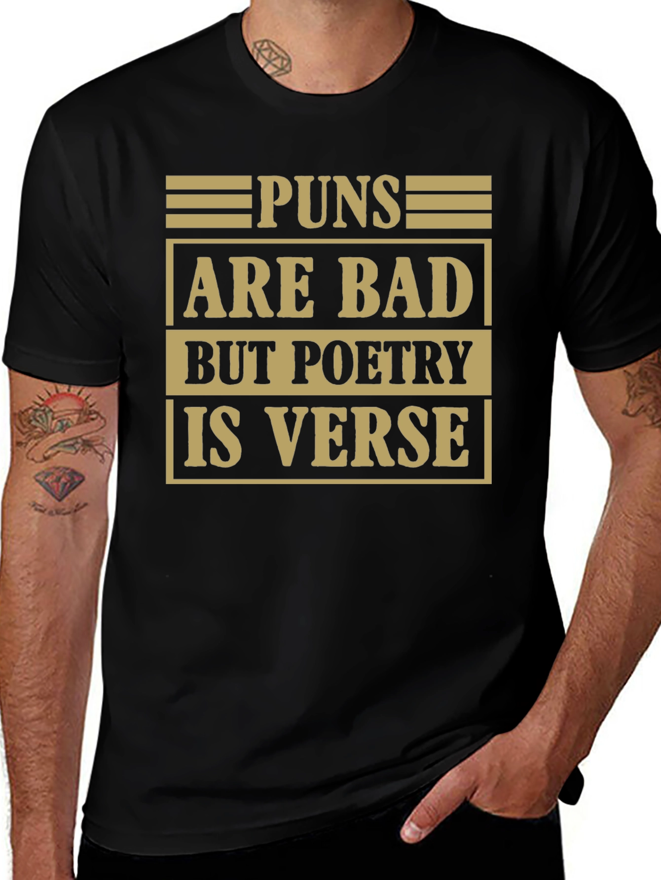 Pun Poetry Graphic Tee - Humorous Literary Shirt