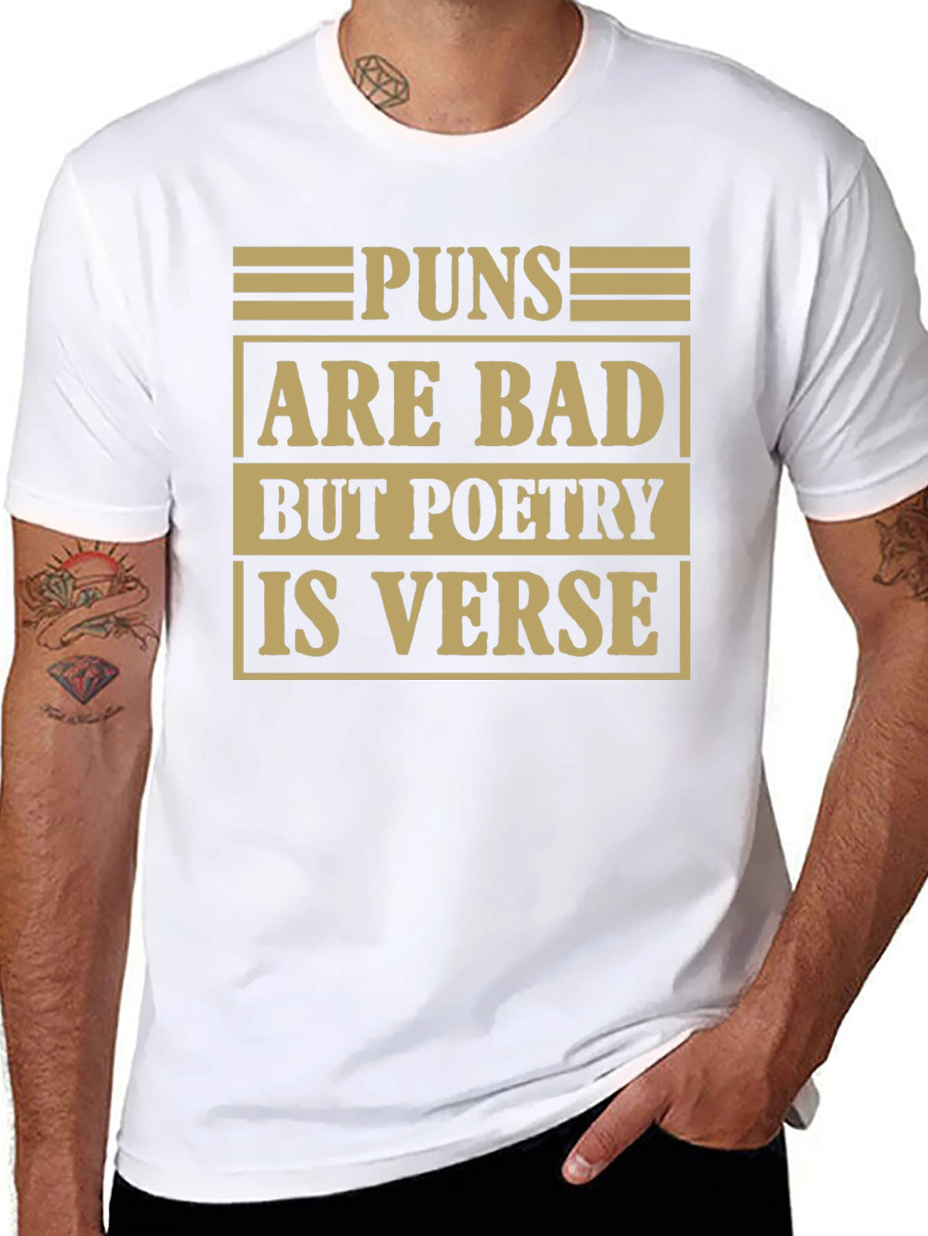 Pun Poetry Graphic Tee - Humorous Literary Shirt