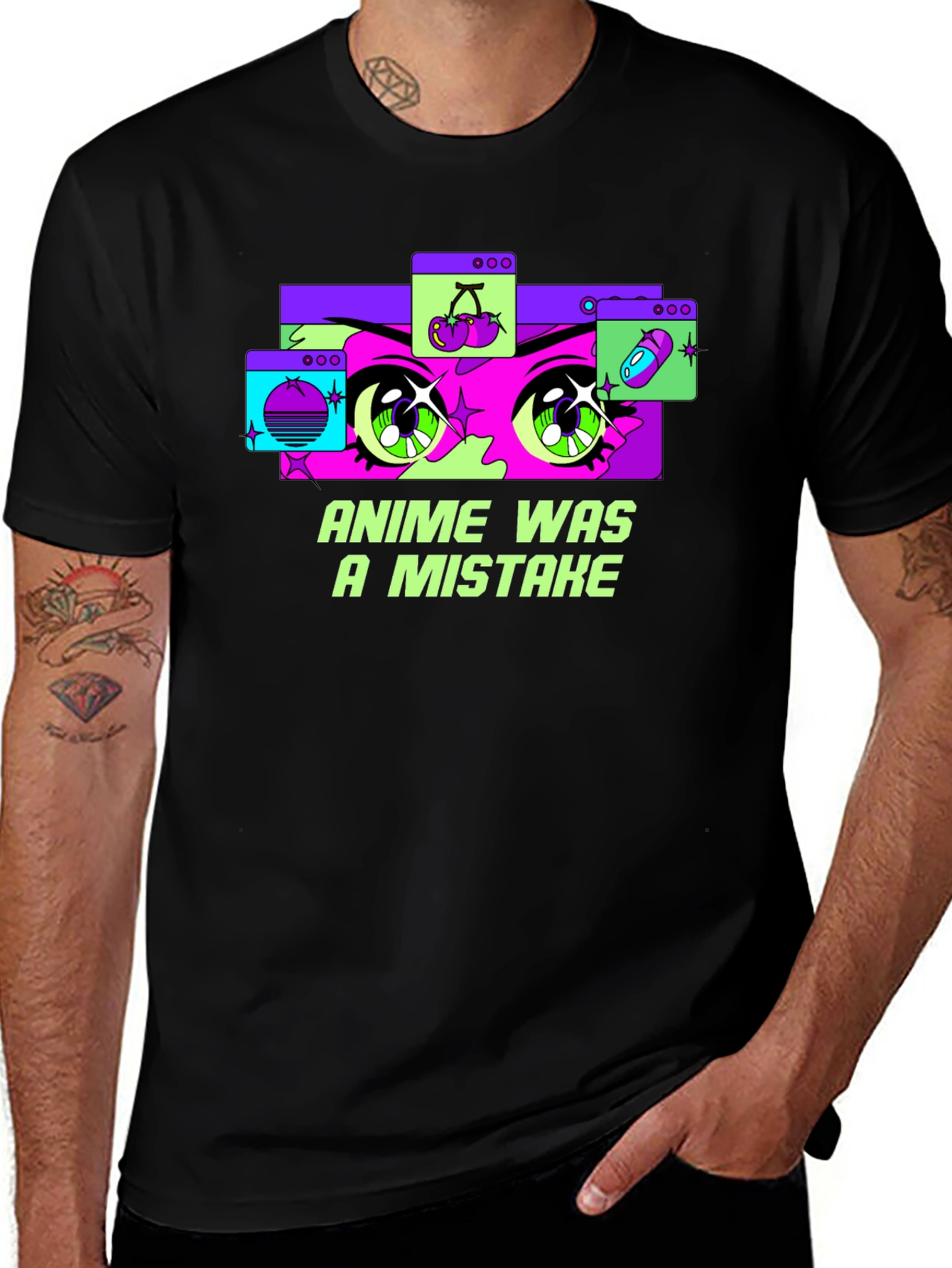 Anime Was A Mistake T-Shirt - Black Graphic Tee