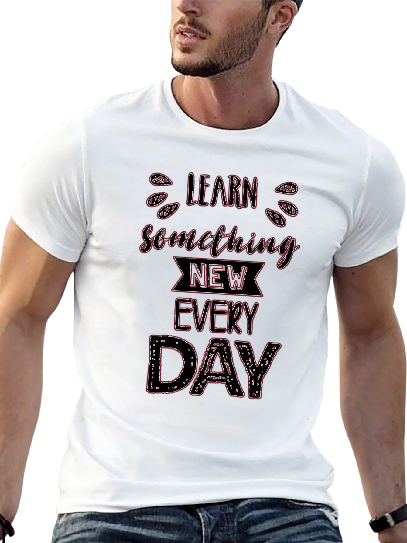 Learn Something New Everyday Black T-Shirt