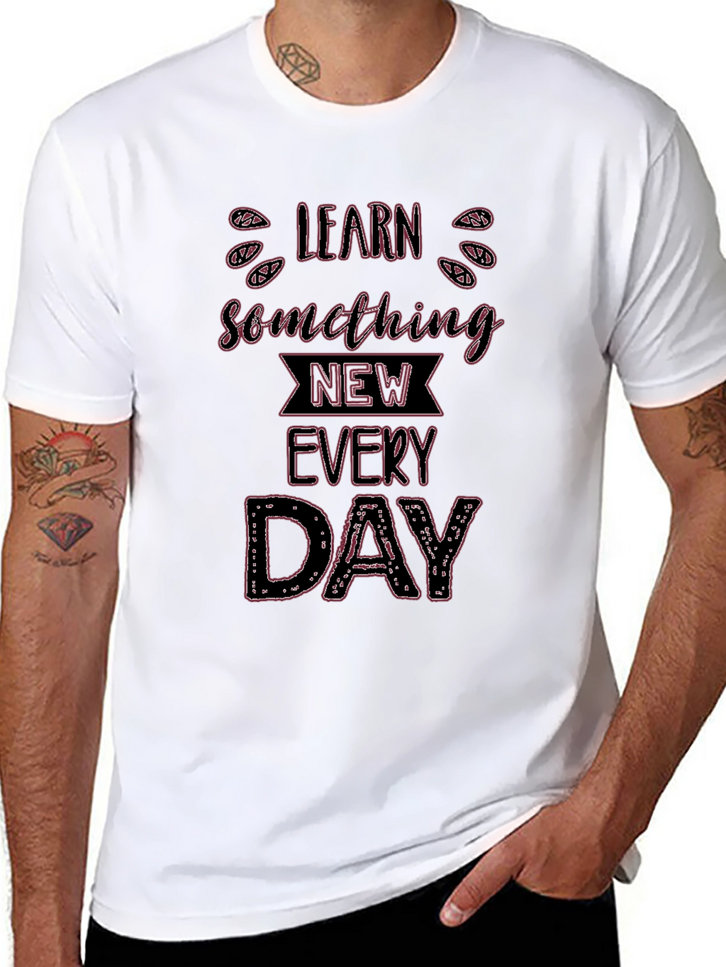 Learn Something New Everyday Black T-Shirt