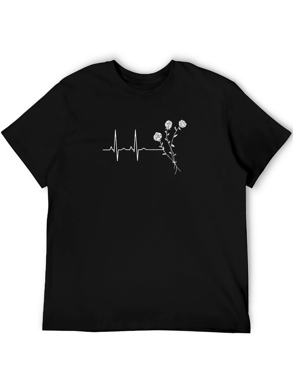Heartbeat Rose T-Shirt - Stylish Graphic Tee