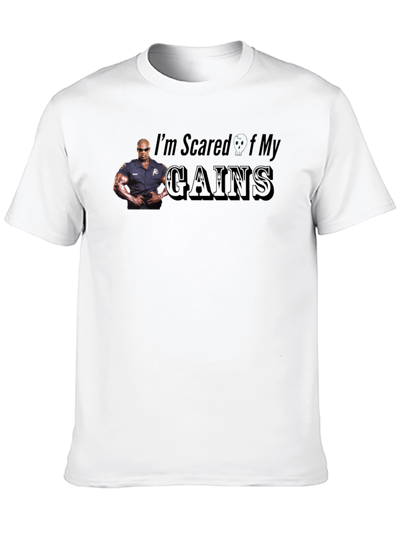 Im Scared Of My Gains Funny Graphic T-Shirt