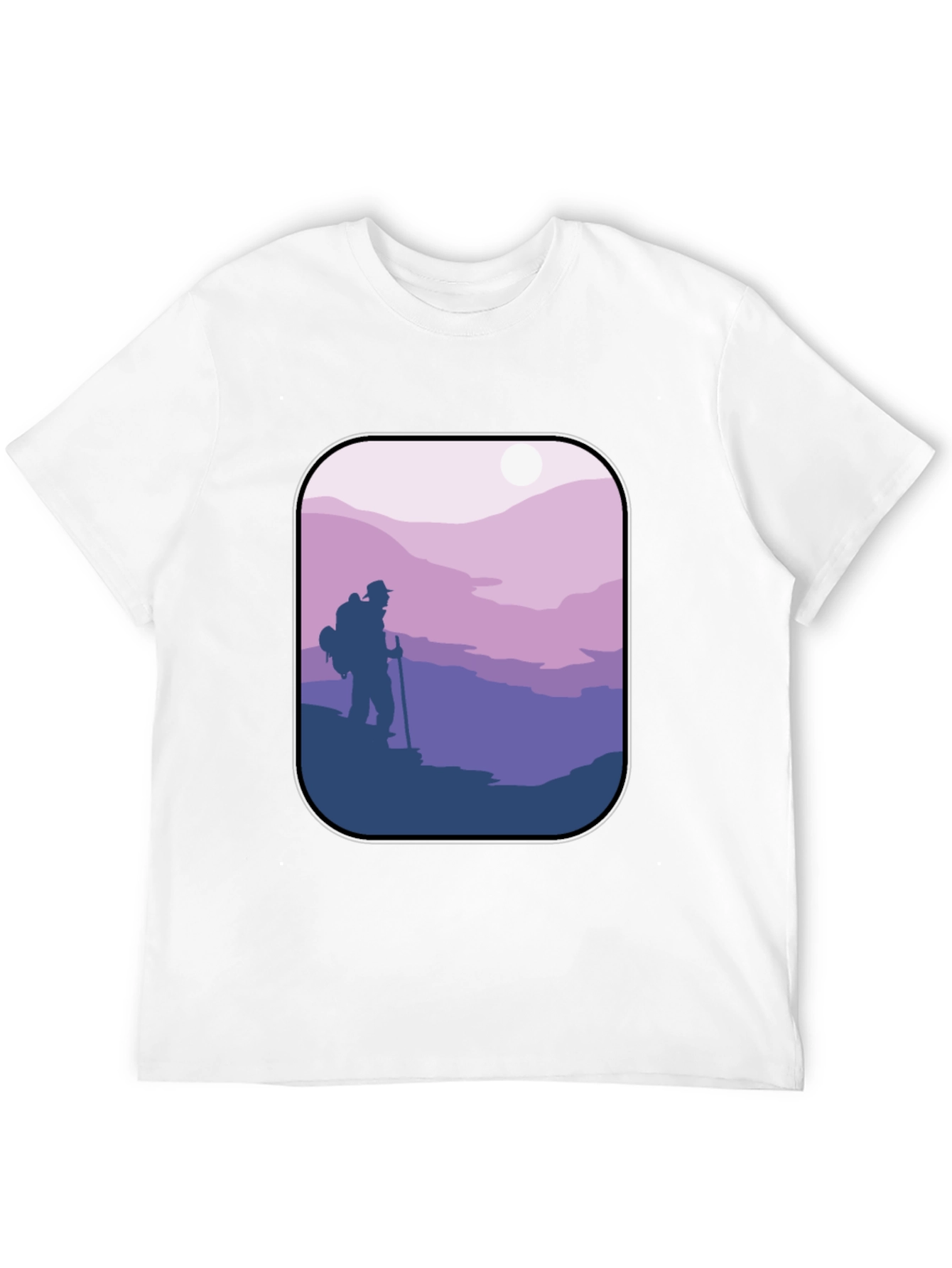 Hiking Adventure Graphic Tee - Black Cotton Comfort