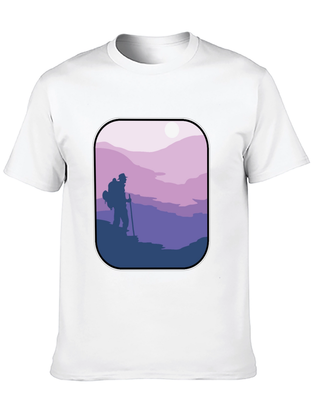 Hiking Adventure Graphic Tee - Black Cotton Comfort