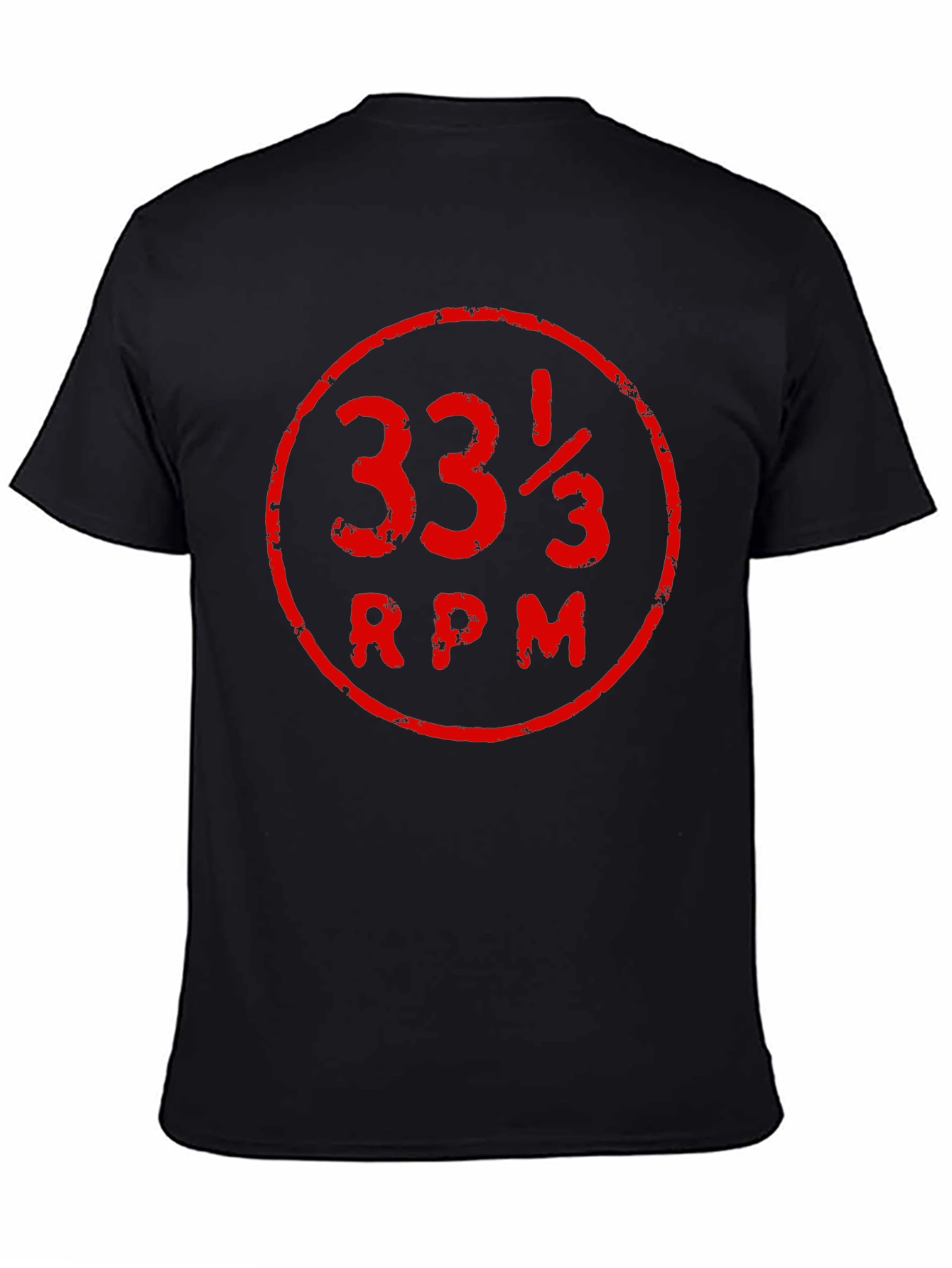 33 1/3 RPM Black Graphic Tee - Vintage Record Lover