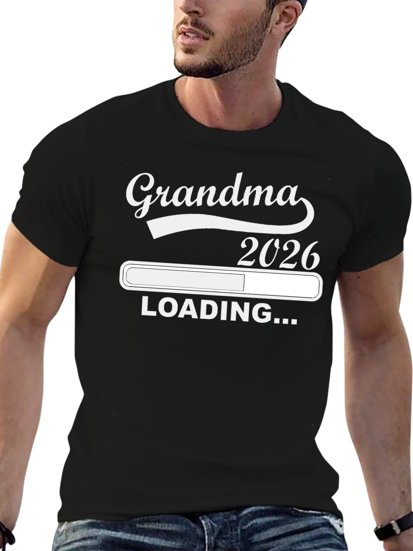 Grandma 2026 Loading Black T-Shirt