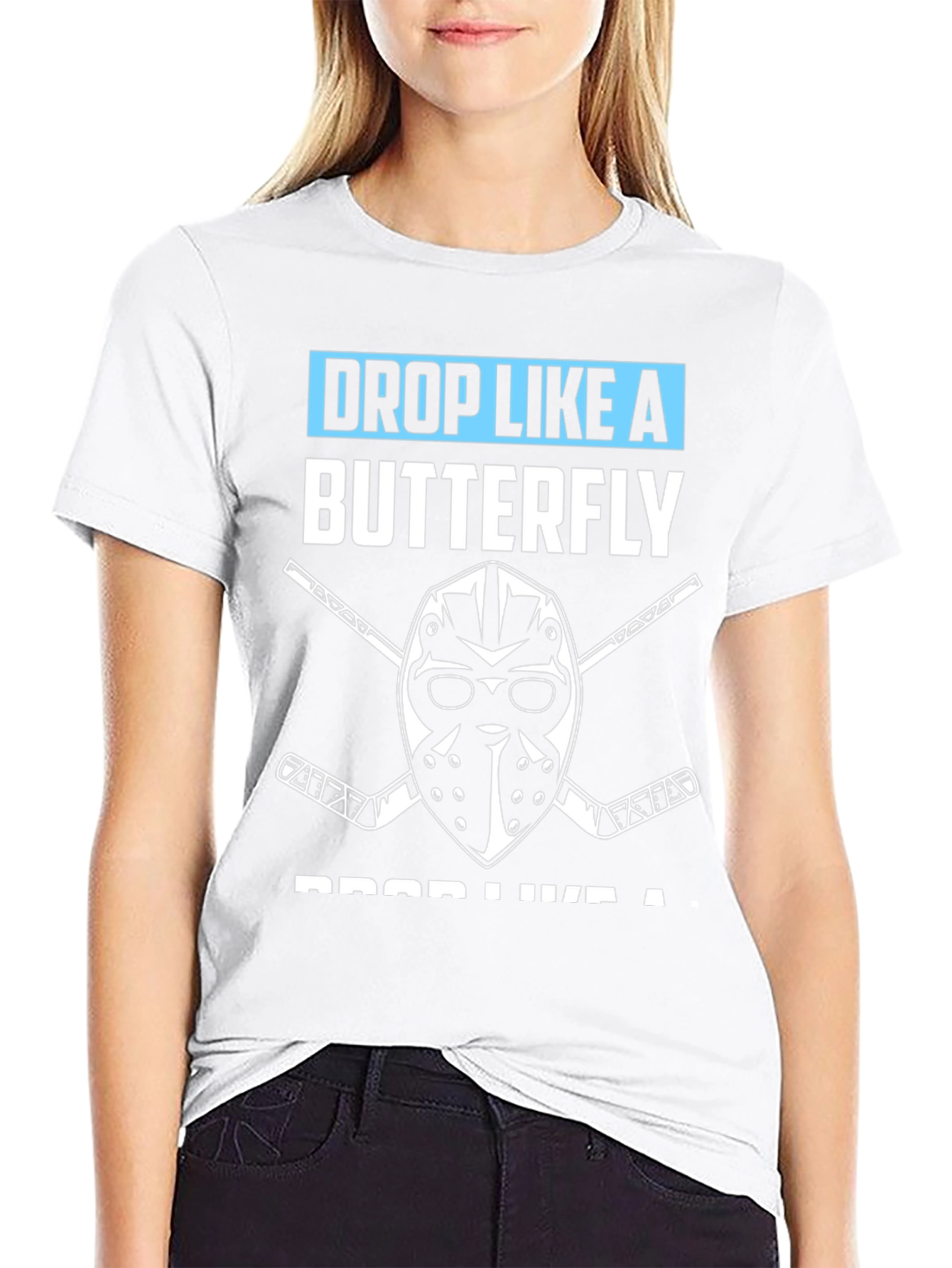Drop Like a Butterfly Hockey T-Shirt